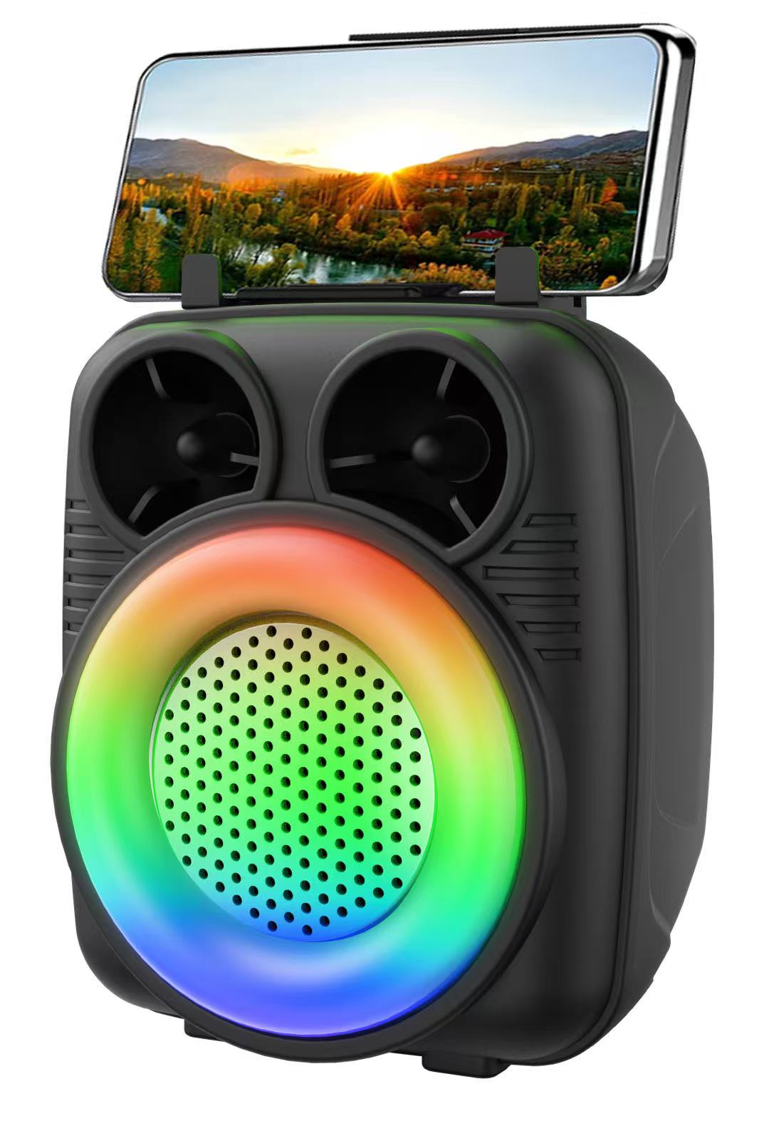 blastico wholesale bluetooth speaker with LED RGB light portable speaker wireless party speaker box for outdoor events flaming light speaker share music with friends affordable mini speaker b2b wholesale electronic cheap plastic speaker with USB TF FM AUX MIC microphones
