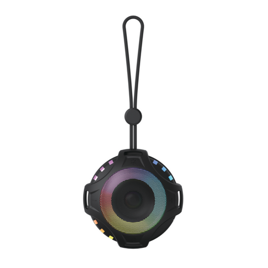 Portable speaker with colorful LED lights on a white background blastico wholesale bluetooth wireless speaker for parties waterproof small size