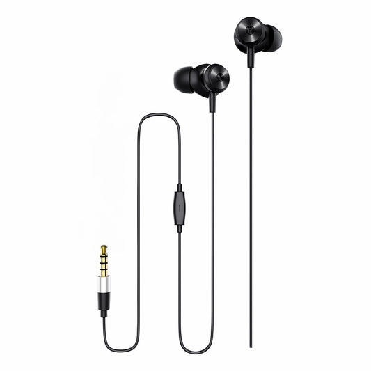 Blastico wholesale wired earphone with mic 3.5mm in-ear earbud 13mm drivers high fidelity sound black