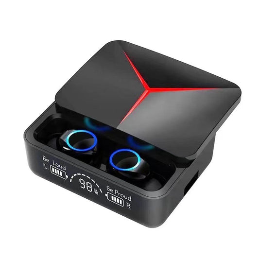 Black wireless bluetooth earbuds with mic and digital display battery status earphones blastico wholesale small earbuds